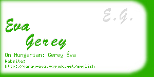 eva gerey business card